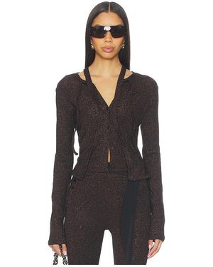 OTTOLINGER Double Closure Rib Cardigan - Black