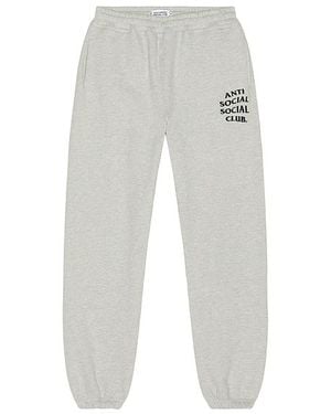 ANTI SOCIAL SOCIAL CLUB Sweathosen Embroidered - Weiß