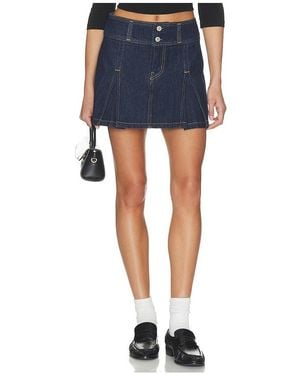 Levi's Inverted Pleat Mini Skirt - Blue