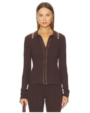 Lovers + Friends Tila Rib Cardigan - Brown