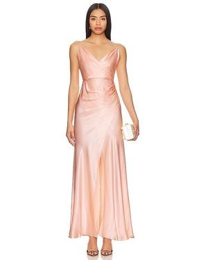 Shona Joy La Lune Cross Draped Maxi Dress - Orange