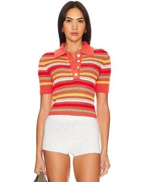 Lovers + Friends Lucia Polo Top - Red