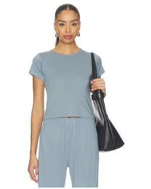 ÉTERNE Butter Rib Short Sleeve Baby Tee - Blue