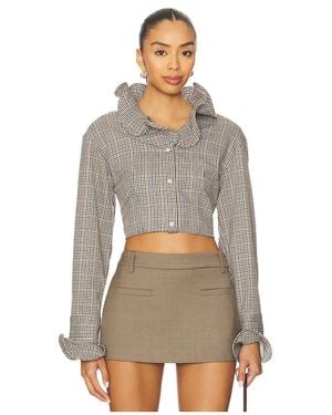MSGM Viscose Blend Shirt - Brown
