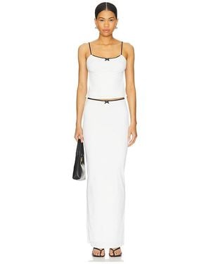 MORE TO COME Koral Maxi Skirt Set - White