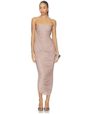 Alex Perry Strapless Drape Column Dress - Natural