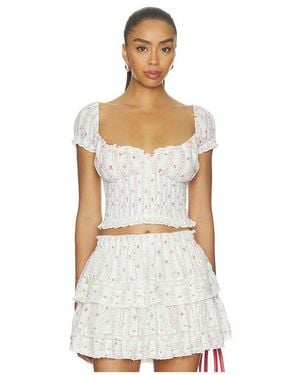 LoveShackFancy Daini Top - White