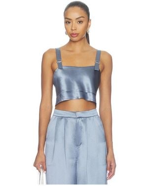 NonChalant Label Astrid Crop Blouse - Blue