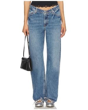 Lovers + Friends V Front Curve Jeans - Blue