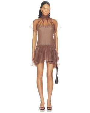Jonathan Simkhai Beaux Tiered Mini Dress - Brown