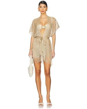 Luli Fama Short Caftan - Natural