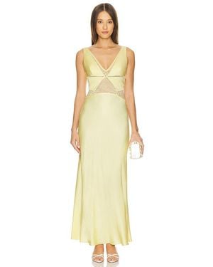 Bec & Bridge Juliette V Neck Maxi Dress - Yellow