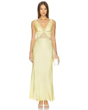 Bec & Bridge Juliette V Neck Maxi Dress - Yellow