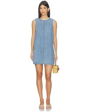 FRAME The Crochet Tide Dress - Blue