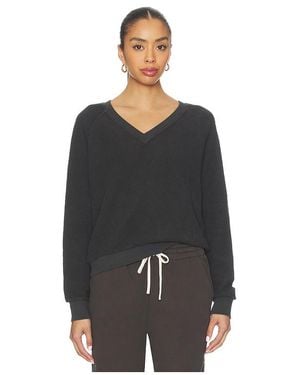 PERFECTWHITETEE Sudadera De Cuello En V De Forro Polar Invertido Zuri En Color Negro Talla (También En M, S, Xs)