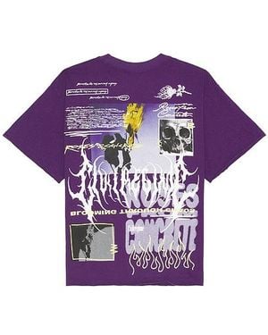 Civil Regime Watch Us Burn Dungeon Tee - Purple