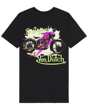 Von Dutch Biker Shop Graphic Tee - Black