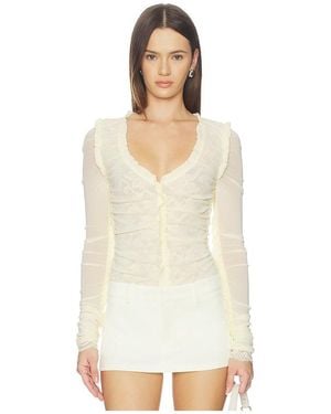 Free People Body Worn To Be Wild En Color Ivory Talla (También En Xs, S, M, Xl) - Blanco