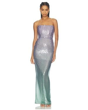 Bronx and Banco Ibiza Ombre Farah Strapless Maxi Dress - Blau