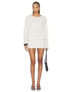 ÉTERNE Boatneck Mini Dress - White