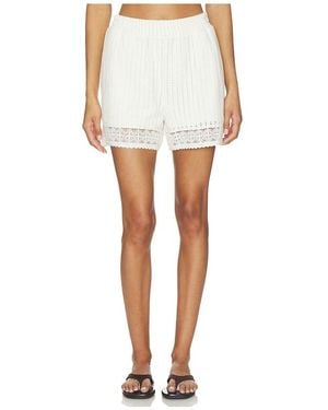AllSaints Elma Crochet Short - White