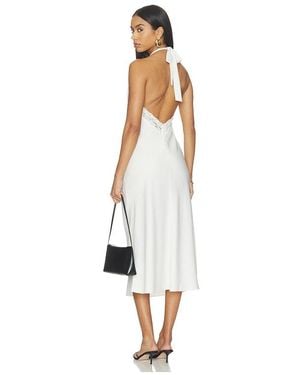 Frankie's Bikinis Darcy Satin Midi Dress - White