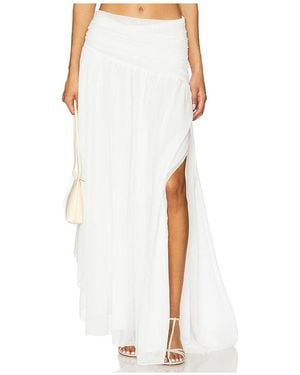 SNDY'S Falda Maxi Camelia En Color Azul Talla En - Blanco