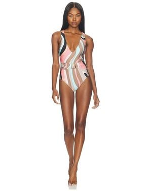L'Agence 'Agence Lisa Plunge One Piece - Multicolor