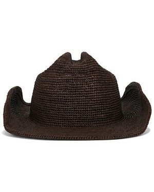 Lack of Color Raffia Cowboy Hat - Black