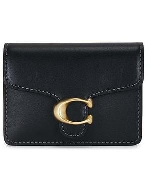 COACH Refined Calf Leather Tabby Card Case - Black