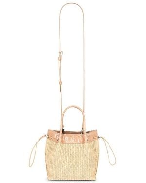 BY FAR Tasche Baby Kayla Raffia & Croco Embossed - Weiß
