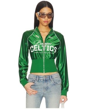 OFF SEASON Boston Celtics Cropped Track Jacket - Green