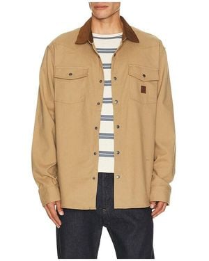 Brixton Bowery Builders Ranch Performance Flannel Shirt - Natural