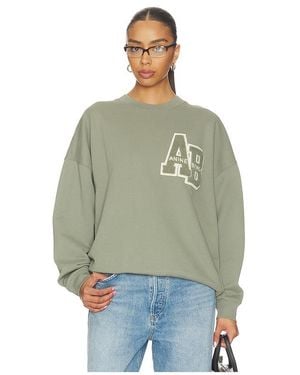 Anine Bing Miles Letternan Sweatshirt - Green