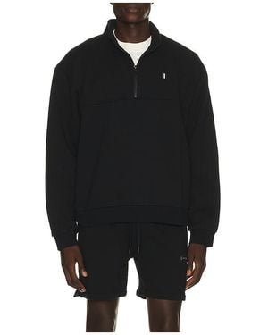 White/space Quarter Zip Sweatshirt - Black