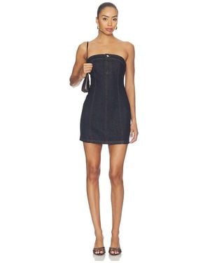 One Teaspoon Pamela Strapless Tube Mini Denim Dress - Blue