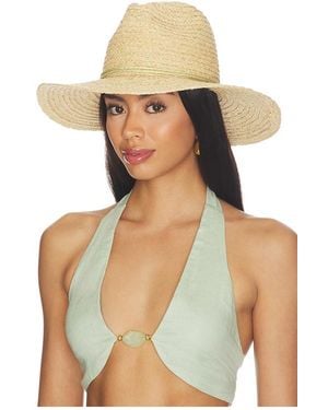 Hat Attack Raffia Braid Continental Fedora Hat - Multicolor