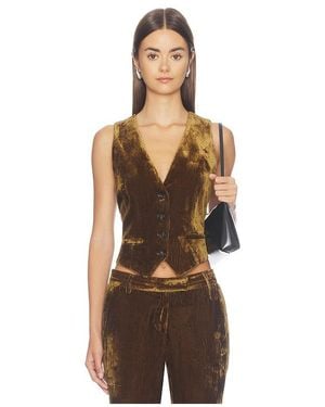 Courtney Zheng Silk Velvet Corduroy Vest - Multicolour