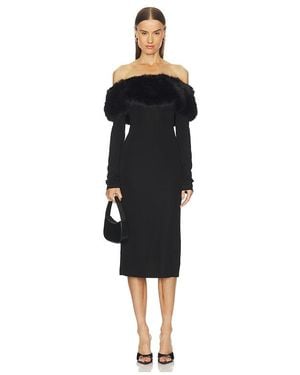 L'academie Nara Midi Dress - Black