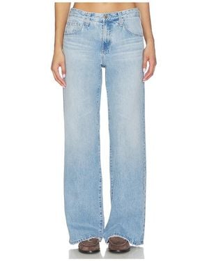 AG Jeans Adria Low Rise Wide Leg Jeans - Blue