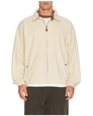 KAPPY DESIGN Fleece Bomber Jacket - Natural