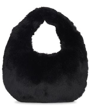 Hat Attack Faux Fur Handled Bag - Black