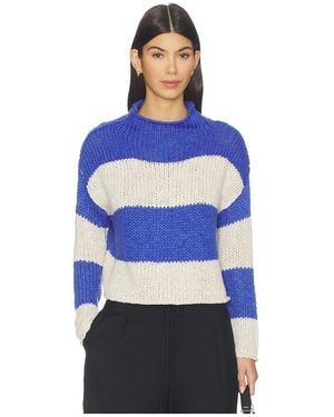 Free People PULL À RAYURES RUGBY OPAL en Blue - Bleu