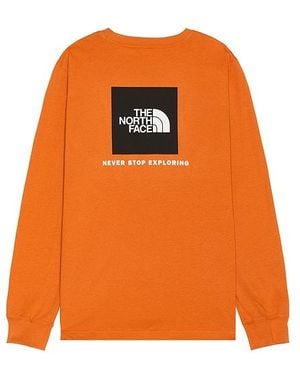 The North Face Long Sleeve Box Nse Tee - Orange