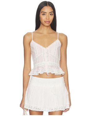 LoveShackFancy Avra Top - White