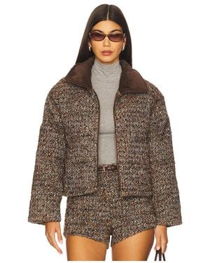 Line & Dot Clyde Puffer Jacket - Brown