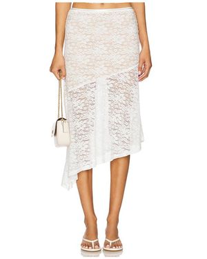 Runaway the Label Falda Midi Ava En Color Blanco Talla (También En S)