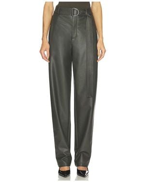 LAPOINTE Faux Leather Belted Tapered - Green