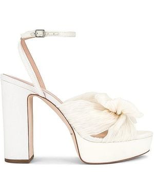 Loeffler Randall Natalia Pleated Knot Platform - White