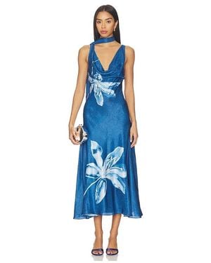 AMUR Sorelle Midi Dress - Blue